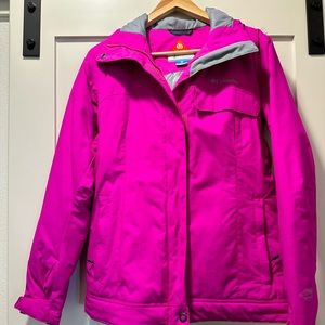 Hot/Neon Pink Columbia Omni Heat Ski Jacket